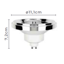 LAMPADA LED SOF IRC95 AR111 DIMERIZÁVEL 24° 12W 2700K 127V | NORDECOR 1151