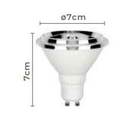 LAMPADA LED SOF IRC95 AR70 DIMERIZÁVEL 24° 4,8W 2700K 127V | NORDECOR 1149