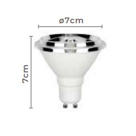 LAMPADA LED SOF IRC95 AR70 DIMERIZÁVEL 24° 4.8W 2700K 220V | NORDECOR 1150