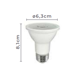 LAMPADA LED SOF IRC95 PAR20 DIMERIZÁVEL 38° 7W 2700K 127V | NORDECOR 1147