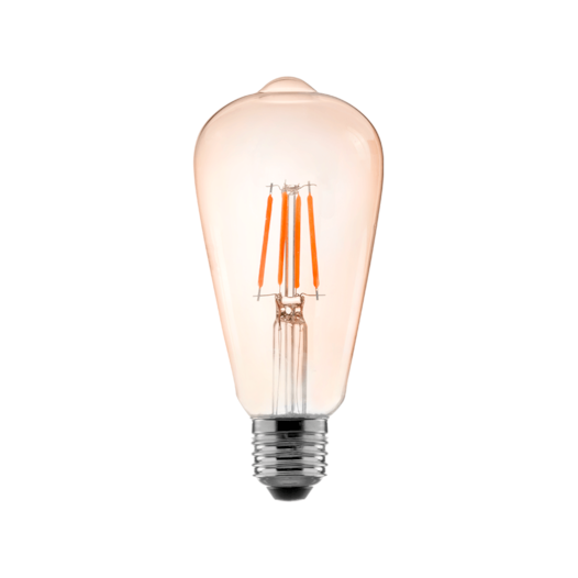 LÂMPADA LED ST64 FILAMENTO E27 ÂMBAR 2400K 4W BIVOLT | NORDECOR 1048 LÂMPADA LED ST64 FILAMENTO E27 ÂMBAR 2400K 4W BIVOLT | NORDECOR 1048