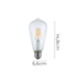 LÂMPADA LED ST64 FILAMENTO E27 CLEAR 2400K 4W BIVOLT | NORDECOR 1056