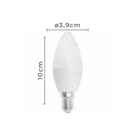 LÂMPADA LED VELA LISA E14 3000K 4W BIVOLT | NORDECOR MLP5006
