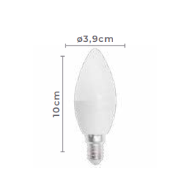 LÂMPADA LED VELA LISA E14 6000K 4W BIVOLT | NORDECOR MLP5027