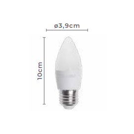 LÂMPADA LED VELA LISA E27 3000K 4W BIVOLT | NORDECOR MLP5005