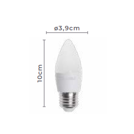 LÂMPADA LED VELA LISA E27 6000K 4W BIVOLT | NORDECOR MLP5026