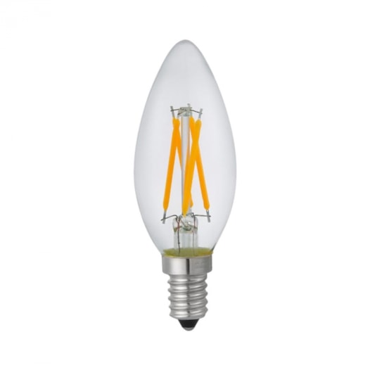 LÂMPADA LED VELA LISA FILAMENTO E14 CLEAR 2400K 4W BIVOLT | NORDECOR 1055 LÂMPADA LED VELA LISA FILAMENTO E14 CLEAR 2400K 4W BIVOLT | NORDECOR 1055