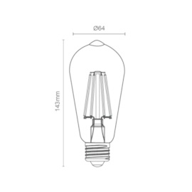 LÂMPADA ST64 FILAMENTO RETRÔ 4W 2400K BIVOLT | ROMALUX 70259 LÂMPADA ST64 FILAMENTO RETRÔ 4W 2400K BIVOLT | ROMALUX 70259
