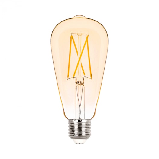 LÂMPADA ST64 VINTAGE FILAMENTO 4,5W 2400K 127V DIMERIZÁVEL | STELLA STH8271/24