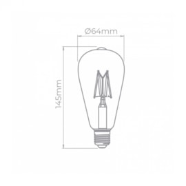 LÂMPADA ST64 VINTAGE FILAMENTO 4,5W 2400K 127V DIMERIZÁVEL | STELLA STH8271/24 LÂMPADA ST64 VINTAGE FILAMENTO 4,5W 2400K 127V DIMERIZÁVEL | STELLA STH8271/24