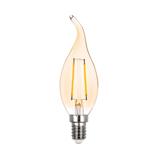 LÂMPADA VELA CHAMA VINTAGE FILAMENTO 127V 2W 2400K | STELLA STH6331/24