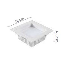 LUM. LED QDR. RECUADO DEEP 12W 4000K PRETO | NORDECOR 4095