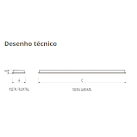 LUMINÁRIA COMERCIAL ALETADA ALTO RENDIMENTO DE EMBUTIR PARA LÂMPADA LED T8 2X 9W 10W | BELLUCE