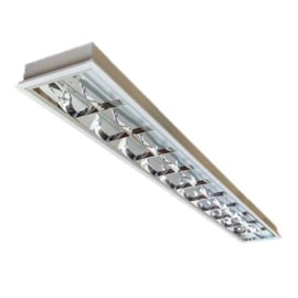 LUMINÁRIA COMERCIAL ALETADA ALTO RENDIMENTO DE EMBUTIR PARA LÂMPADA LED T8 2X18W 20W | BELLUCE LUMINÁRIA COMERCIAL ALETADA ALTO RENDIMENTO DE EMBUTIR PARA LÂMPADA LED T8 2X18W 20W | BELLUCE