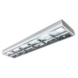 LUMINÁRIA COMERCIAL ALETADA ALTO RENDIMENTO DE SOBREPOR PARA LÂMPADA LED T8 2X 9W 10W | BELLUCE