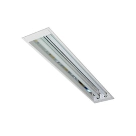 LUMINÁRIA COMERCIAL SEM ALETAS C/ REFLETOR EM ALUMÍNIO ALTO RENDIMENTO DE EMBUTIR PARA LÂMPADA LED T8 2X18W 20W | BELLUCE