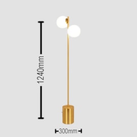 LUMINÁRIA DE CHÃO PISO ELOÁ 124XØ30CM METAL E VIDRO | TKS 3003 LUMINÁRIA DE CHÃO PISO ELOÁ 124XØ30CM METAL E VIDRO | TKS 3003