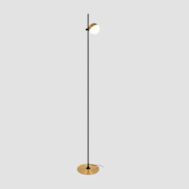 LUMINÁRIA DE CHÃO PISO KAILA 180XØ26CM METAL E VIDRO | TKS 3005