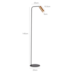 LUMINÁRIA DE CHÃO PISO KALLA  2400K 140XØ20CM METAL PRETO E DOURADO | NORDECOR 2442