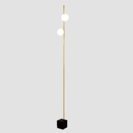 LUMINÁRIA DE CHÃO PISO KAUANY 180XØ16CM METAL E VIDRO | TKS 3004