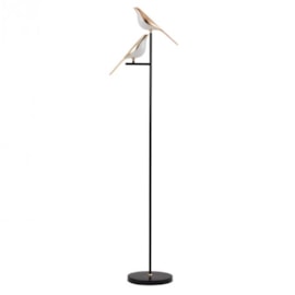 LUMINÁRIA DE CHÃO PISO LED VOGEL 3000K 20W BIVOLT 152XØ25CM DOURADO/PRETO | NORDECOR 2434