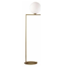 LUMINÁRIA DE CHÃO PISO MYSTIC 160X40X30CM METAL E VIDRO DOURADO E BRANCO FOSCO | SKYLIGHT SKY-3083CL LUMINÁRIA DE CHÃO PISO MYSTIC 160X40X30CM METAL E VIDRO DOURADO E BRANCO FOSCO | SKYLIGHT SKY-3083CL