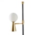 LUMINÁRIA DE CHÃO PISO TEAS 1 HALOPIN 163XØ25CM METAL E VIDRO DOURADO FOSCO E PRETO | NORDECOR 2476 LUMINÁRIA DE CHÃO PISO TEAS 1 HALOPIN 163XØ25CM METAL E VIDRO DOURADO FOSCO E PRETO | NORDECOR 2476
