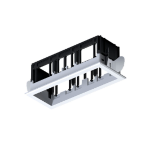 LUMINÁRIA DE EMBUTIR DE TETO 2 FACHO 10,8X6,3X5,6CM ALUMÍNIO BRANCO | DIMLUX 700909/CBORDA