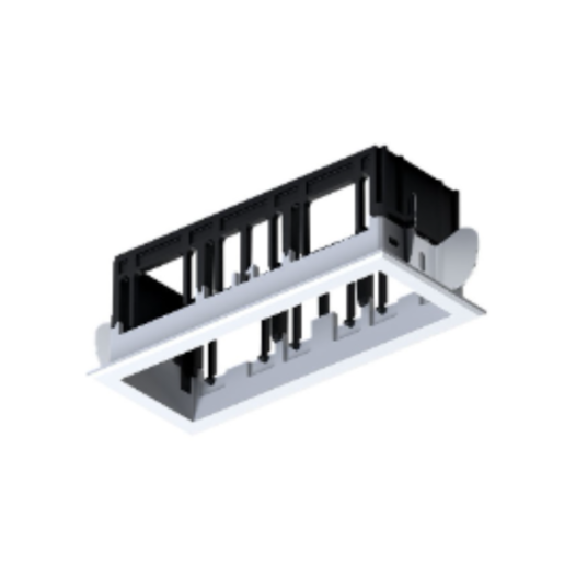 LUMINARIA DE EMBUTIR DE TETO 3 FACHO 15,2X6,4X5,6CM ALUMÍNIO BRANCO | DIMLUX 700910/CBORDA LUMINARIA DE EMBUTIR DE TETO 3 FACHO 15,2X6,4X5,6CM ALUMÍNIO BRANCO | DIMLUX 700910/CBORDA