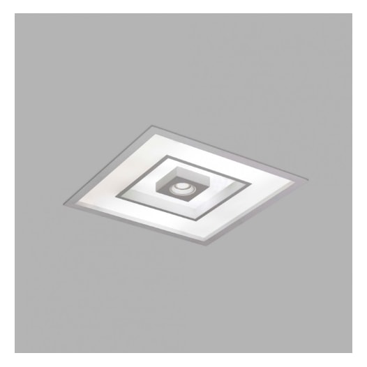 LUMINÁRIA DE EMBUTIR FOCUS QUADRADO 1 DICROICA MR16 50X50CM ALUMÍNIO E ACRÍLICO | USINA 4552/50 LUMINÁRIA DE EMBUTIR FOCUS QUADRADO 1 DICROICA MR16 50X50CM ALUMÍNIO E ACRÍLICO | USINA 4552/50