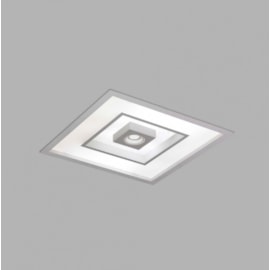 LUMINÁRIA DE EMBUTIR FOCUS QUADRADO 1 DICROICA MR16 50X50CM ALUMÍNIO E ACRÍLICO | USINA 4552/50 LUMINÁRIA DE EMBUTIR FOCUS QUADRADO 1 DICROICA MR16 50X50CM ALUMÍNIO E ACRÍLICO | USINA 4552/50