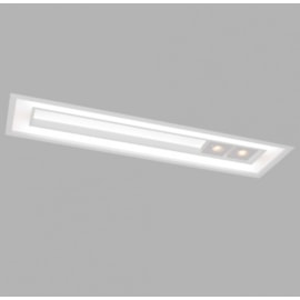 LUMINÁRIA DE EMBUTIR FOCUS RETANGULAR C/ SPOTS DESLOCADOS 2 DICROICA MR16 126X32,5CM ALUMÍNIO E ACRÍLICO | USINA 4556/12 LUMINÁRIA DE EMBUTIR FOCUS RETANGULAR C/ SPOTS DESLOCADOS 2 DICROICA MR16 126X32,5CM ALUMÍNIO E ACRÍLICO | USINA 4556/12