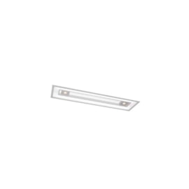 LUMINÁRIA DE EMBUTIR FOCUS RETANGULAR C/ SPOTS EXTREMOS 2 DICROICA MR16 126X32,5CM ALUMÍNIO E ACRÍLICO | USINA 4555/125 LUMINÁRIA DE EMBUTIR FOCUS RETANGULAR C/ SPOTS EXTREMOS 2 DICROICA MR16 126X32,5CM ALUMÍNIO E ACRÍLICO | USINA 4555/125