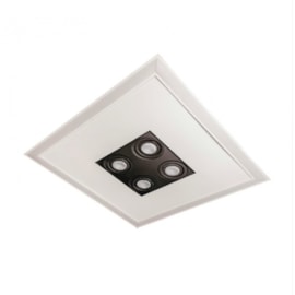 LUMINÁRIA DE EMBUTIR LED BORE PRO QUADRADO 3000K 49,2W BIVOLT 4 PAR20 62X62CM ALUMÍNIO E ACRÍLICO | USINA 19202/62LED3 LUMINÁRIA DE EMBUTIR LED BORE PRO QUADRADO 3000K 49,2W BIVOLT 4 PAR20 62X62CM ALUMÍNIO E ACRÍLICO | USINA 19202/62LED3