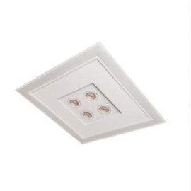 LUMINÁRIA DE EMBUTIR LED BORE PRO QUADRADO 3000K 49,2W BIVOLT 4 PAR20 62X62CM ALUMÍNIO E ACRÍLICO | USINA 19202/62LED3 LUMINÁRIA DE EMBUTIR LED BORE PRO QUADRADO 3000K 49,2W BIVOLT 4 PAR20 62X62CM ALUMÍNIO E ACRÍLICO | USINA 19202/62LED3