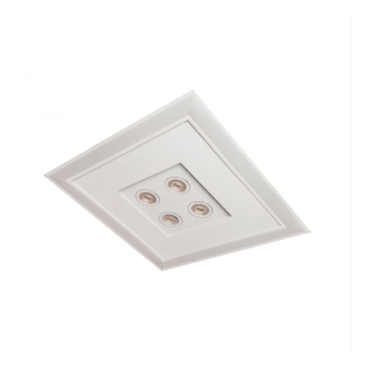 LUMINÁRIA DE EMBUTIR LED BORE PRO QUADRADO 3000K 49,2W BIVOLT 4 PAR20 62X62CM ALUMÍNIO E ACRÍLICO | USINA 19202/62LED3 LUMINÁRIA DE EMBUTIR LED BORE PRO QUADRADO 3000K 49,2W BIVOLT 4 PAR20 62X62CM ALUMÍNIO E ACRÍLICO | USINA 19202/62LED3