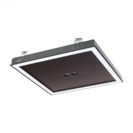 LUMINÁRIA DE EMBUTIR LED ELEGANCE DOIS FOCOS 3000K 26W BIVOLT 30X30X4CM | SPOTLINE 1081/30-3000K