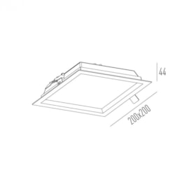 LUMINÁRIA DE EMBUTIR LED QUADRADO BIVOLT BRANCO 12W 3000K | INTERLIGHT IL-IN01-W LUMINÁRIA DE EMBUTIR LED QUADRADO BIVOLT BRANCO 12W 3000K | INTERLIGHT IL-IN01-W