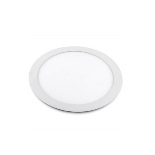 LUMINÁRIA DE EMBUTIR LED REDONDO 4000K 24W BIVOLT Ø22,5X4CM ALUMÍNIO BRANCO | ROMALUX 80005