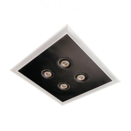 LUMINÁRIA DE EMBUTIR LED SCALA PRO QUADRADO 4000K 36,8W BIVOLT 4 DICROICA MR16 42X42CM ALUMÍNIO E ACRÍLICO | USINA 19231 LUMINÁRIA DE EMBUTIR LED SCALA PRO QUADRADO 4000K 36,8W BIVOLT 4 DICROICA MR16 42X42CM ALUMÍNIO E ACRÍLICO | USINA 19231