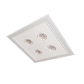 LUMINÁRIA DE EMBUTIR LED SCALA PRO QUADRADO 4000K 49,2W BIVOLT 4 AR70 62X62CM ALUMÍNIO E ACRÍLICO | USINA 19233/62LED4 LUMINÁRIA DE EMBUTIR LED SCALA PRO QUADRADO 4000K 49,2W BIVOLT 4 AR70 62X62CM ALUMÍNIO E ACRÍLICO | USINA 19233/62LED4
