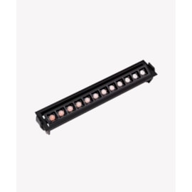 LUMINÁRIA DE EMBUTIR LED SOUL DIRECIONÁVEL 24° 2700K 24W BIVOLT 24,7X4CM ALUMÍNIO PRETO | OPUS LED OPS 87876