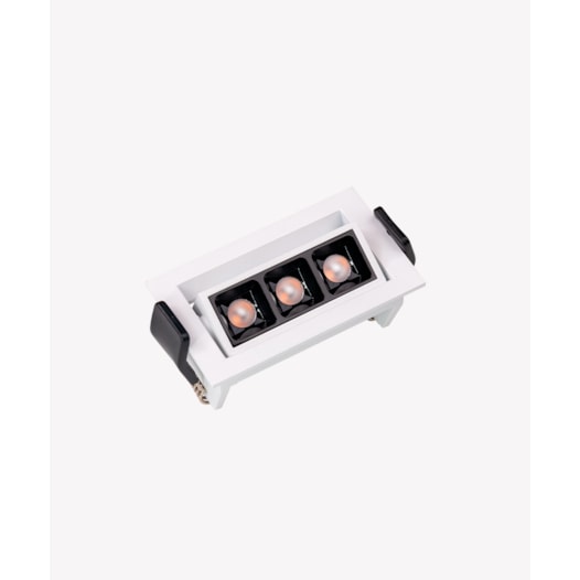 LUMINÁRIA DE EMBUTIR LED SOUL DIRECIONÁVEL 30° 2700K 6W BIVOLT 8,5X4,5X5,1CM ALUMÍNIO BRANCO | OPUS LED OPS 87852 LUMINÁRIA DE EMBUTIR LED SOUL DIRECIONÁVEL 30° 2700K 6W BIVOLT 8,5X4,5X5,1CM ALUMÍNIO BRANCO | OPUS LED OPS 87852