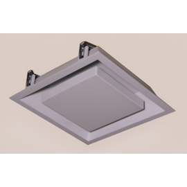 LUMINÁRIA DE EMBUTIR QUADRADO 30X30X8,5CM 2X BULBO LED A60 E27 | BELLUCE G1830