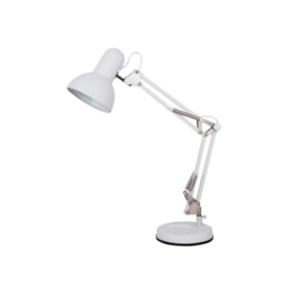 LUMINÁRIA DE MESA BRANDE 39X15X52CM 1XE27 METAL BRANCO COM DETALHE EM CROMADO | STUDIOLUCE WHITE QLM1160-BR