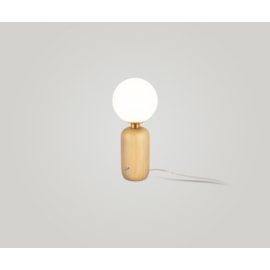 LUMINÁRIA DE MESA CAPSULE BAOBÁ MADEIRA CLARA 27,5XØ12CM MADEIRA E VIDRO | TKS 3506 LUMINÁRIA DE MESA CAPSULE BAOBÁ MADEIRA CLARA 27,5XØ12CM MADEIRA E VIDRO | TKS 3506