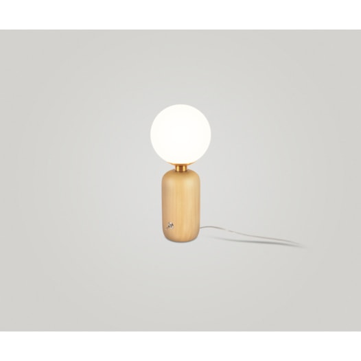 LUMINÁRIA DE MESA CAPSULE BAOBÁ MADEIRA CLARA 27,5XØ12CM MADEIRA E VIDRO | TKS 3506 LUMINÁRIA DE MESA CAPSULE BAOBÁ MADEIRA CLARA 27,5XØ12CM MADEIRA E VIDRO | TKS 3506