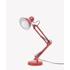 LUMINÁRIA DE MESA CLASSIC ARTICULÁVEL 1XE27 50X15CM FERRO VERMELHO | OPUS LED OPS 81768