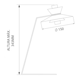 LUMINARIA DE MESA COLIBRI 160X343MM 5W 2700K 127/220V | NEWLINE LM02048LED27