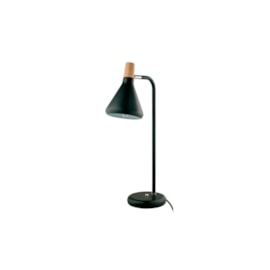 LUMINÁRIA DE MESA HORN  1XG9 14X18X49CM METAL PRETO E MADEIRA | STUDIOLUCE WHITE QLM1064-PT LUMINÁRIA DE MESA HORN  1XG9 14X18X49CM METAL PRETO E MADEIRA | STUDIOLUCE WHITE QLM1064-PT
